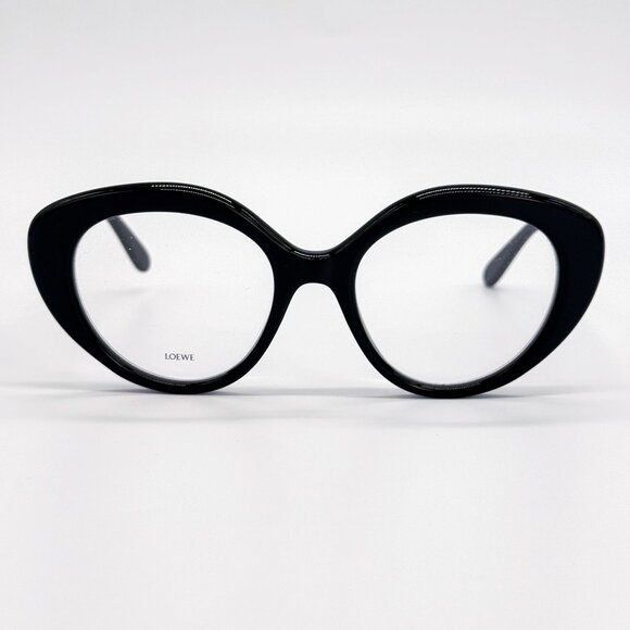 NEW LW50088I 001 WOMEN BLACK CAT EYE EYEGLASSES LOEWE - Picture 4 of 11